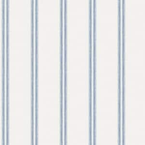 Johnny Navy Stripes Navy Wallpaper Sample