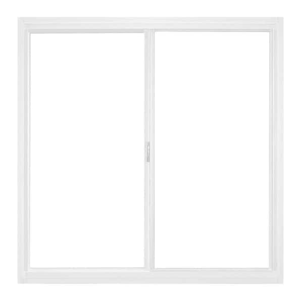 JELD-WEN 35.5 in. x 35.5 in. A-200 Series Horizontal Sliding Aluminum Windows with Screen - White