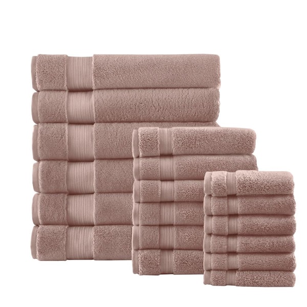 Home Decorators Collection Egyptian Cotton Dusty Mauve 18-Piece Bath Sheet Towel Set