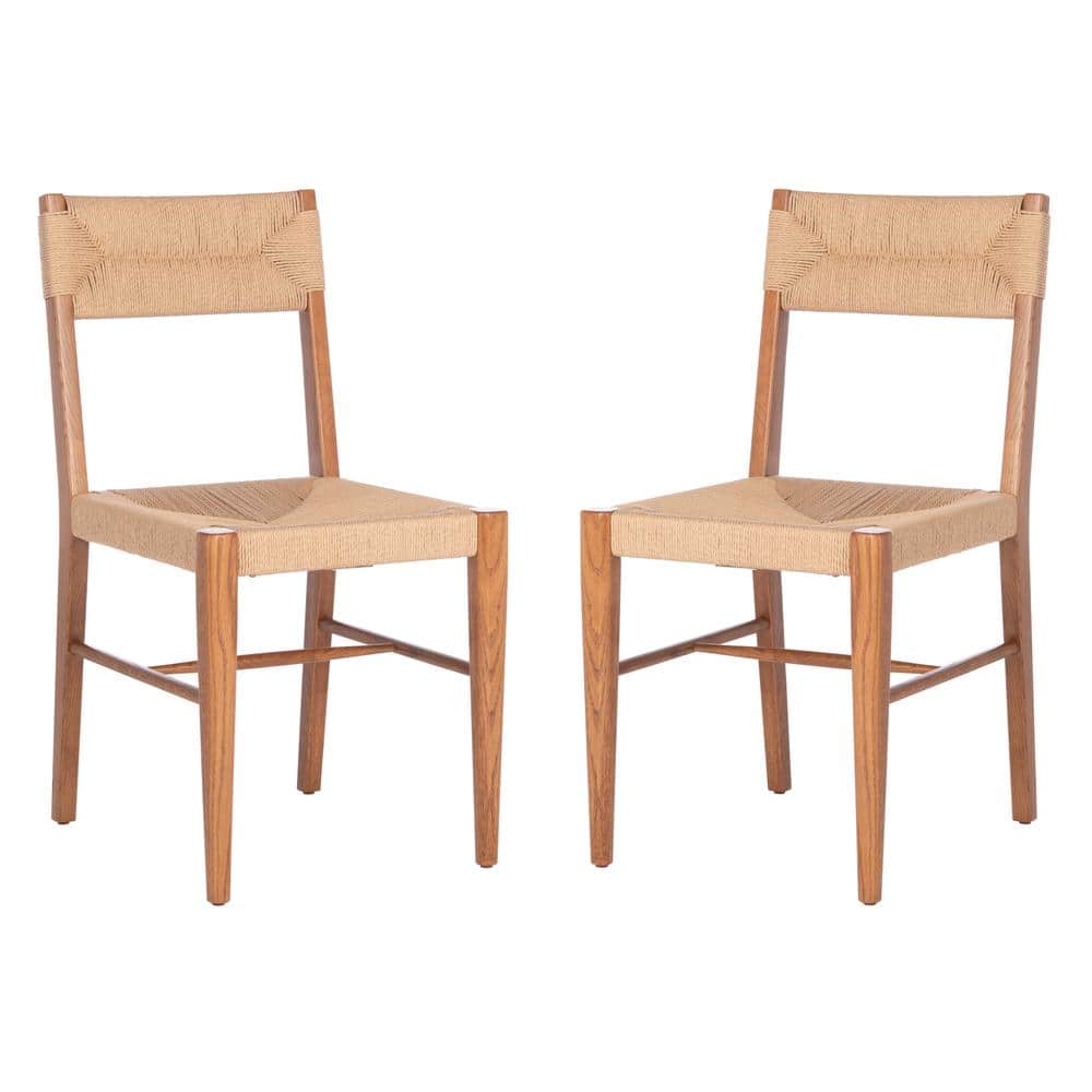 Coastal Farmhouse Black Rattan and Cane Slat Side Chair