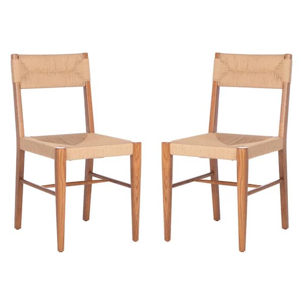 SAFAVIEH Cody Natural 18.3 in. Wood Dining Chair Set of 2
