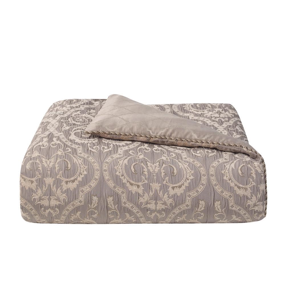 Queen Taupe Down Alternative Reversible Comforter Set