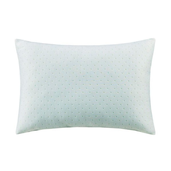 Unbranded Ivory Polyester 28 in. x 20 in. Queen Pillow with Rayon from Bamboo Blend Cover, Machine Washable, OEKO-TEX Certified