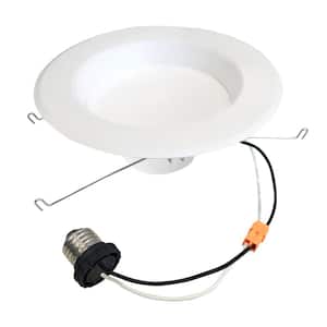 5/6 in. Adjustable 2700K Integrated LED White Retrofit, 75-Watt Equivalent Dimmable LED Recessed Lighting Kit (4-Pack)