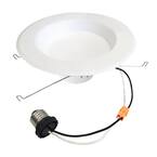 5/6 in. Adjustable 3000K Integrated LED White Retrofit, 75-Watt Equivalent Dimmable LED Recessed Lighting Kit (4-Pack)