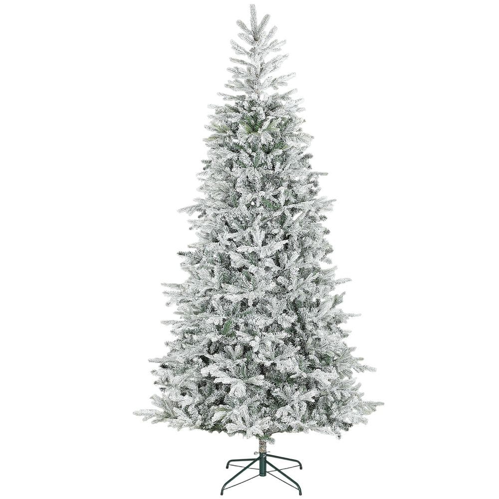 9 ft. Artificial Frosted Christmas Tree Holiday Tree with 2514 Tips, Hinged Design for Easy Setup price history on PriceWatchPro