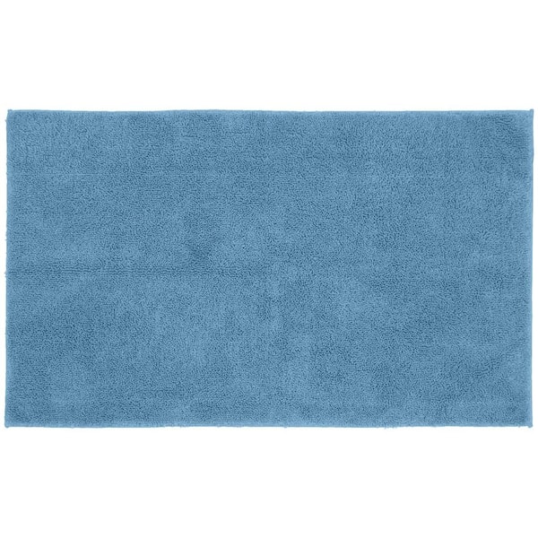 Garland Rug Queen Cotton Sky Blue 30 in. x 50 in. Washable Bathroom Accent Rug