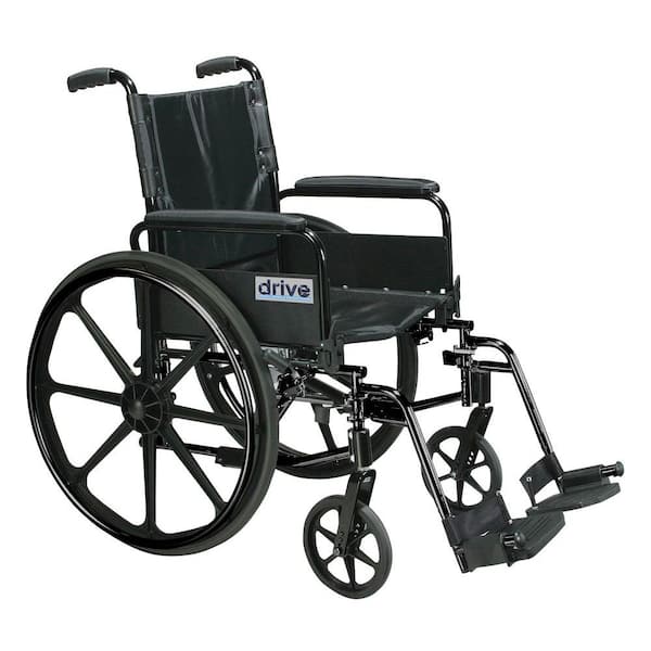 Drive Cirrus IV Lightweight Dual Axle Wheelchair with Adjustable Arms, Detachable Full Arms, Swing Away Footrests, 20 in. Seat