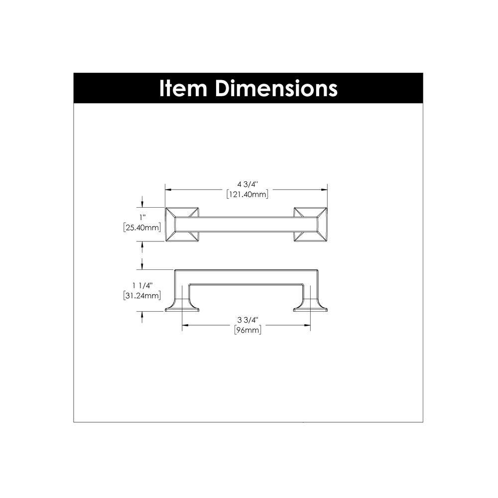 Satin Nickel Modern Cabinet Pull with Mounting Hardware