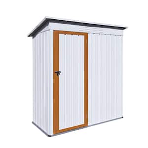 5 ft. W x 3 ft. D Outdoor Tool Storage Shed, Galvanized Metal Garden Shed with Lockable Door (15.23 sq. ft.)