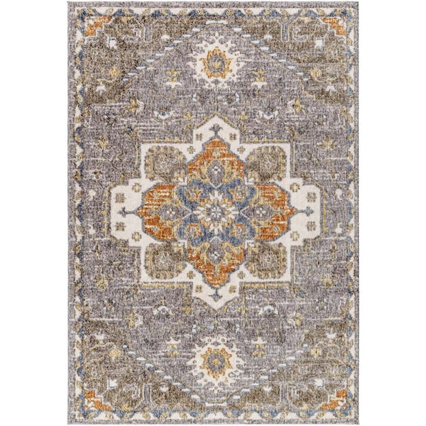 Livabliss Monet 5 ft. x 7 ft. Light Beige Oriental Indoor Area Rug