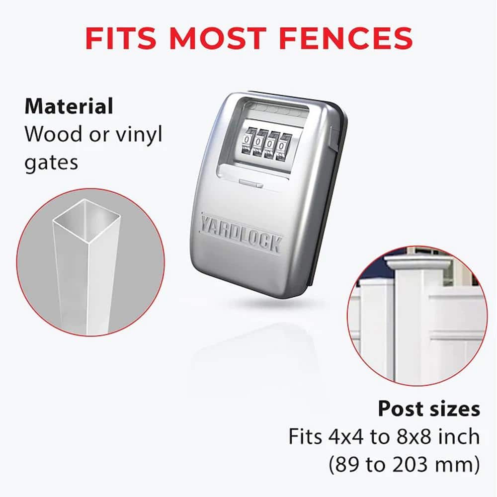 Silver Keyless Gate Lock with Stainless Steel Latch