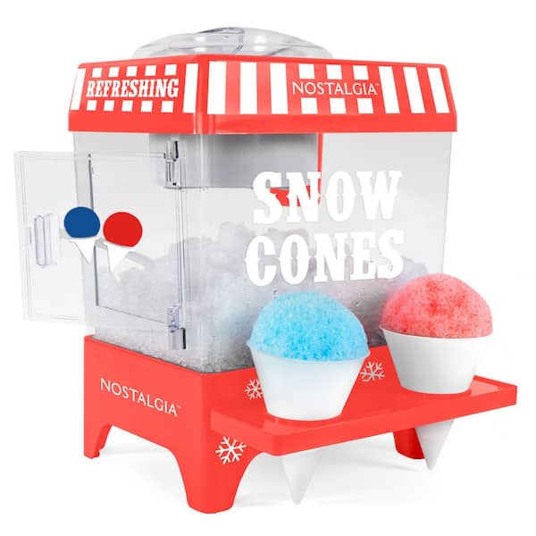 30W Red Specialty Dessert Maker Snow Cone Shaved Ice Machine with Shelf