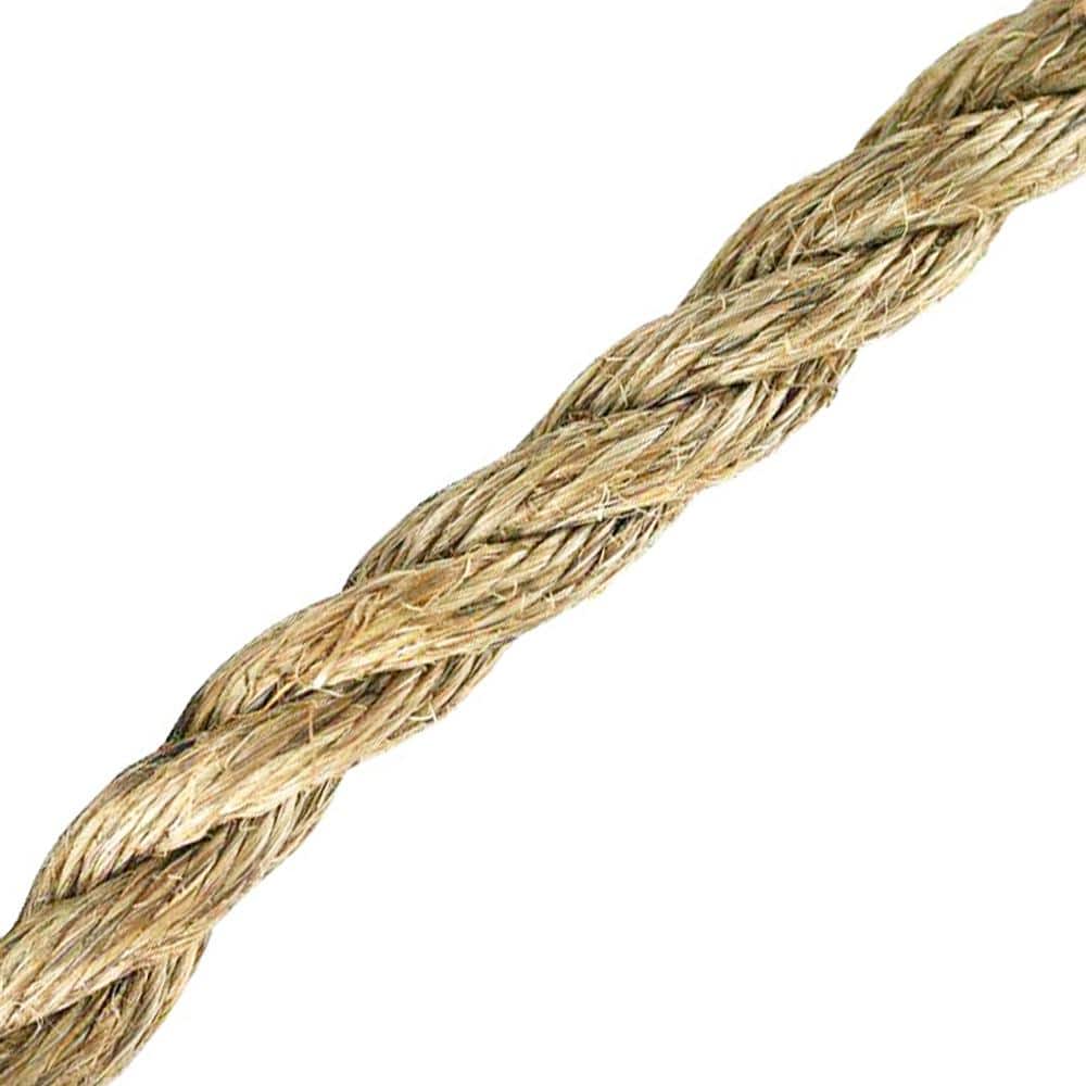 Twisted Manila Rope Jute Rope (1.5 in x 20 ft) Natural Thick Hemp