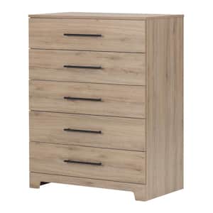 Primo 5-Drawer Rustic Oak Chest