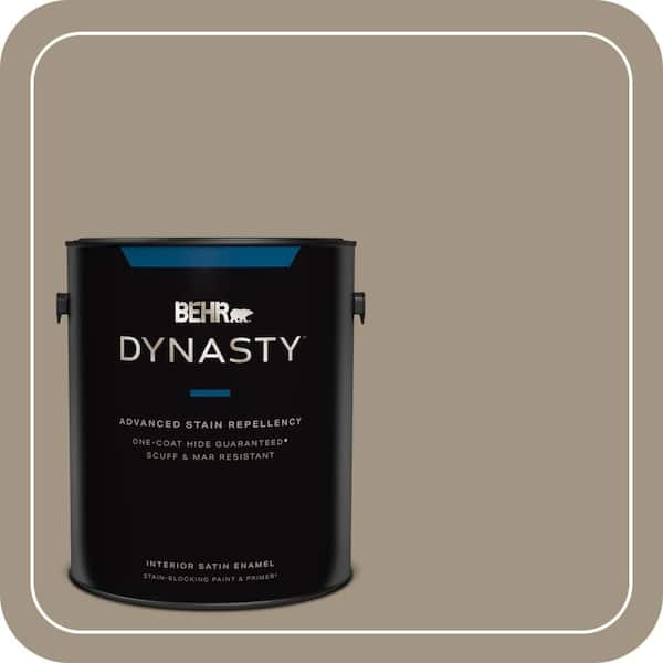 BEHR DYNASTY 1 gal. #ECC-43-2 Bridle Path Satin Enamel Interior Stain-Blocking Paint and Primer