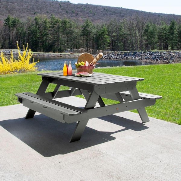 Highwood Hometown Picnic Table in Coastal Teak