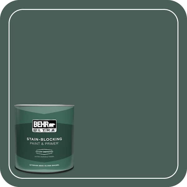 BEHR ULTRA 1 qt. #ICC-86 New Hunter Extra Durable Semi-Gloss Enamel Interior Paint & Primer