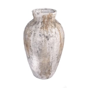 Distressed Light Grey Vase (15905S B18)
