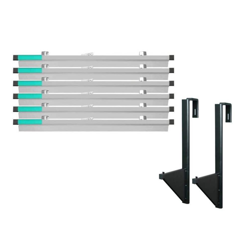 AdirOffice Blueprint Cubicle Rack with 6 Size 30 in. Hanging Clamps ...