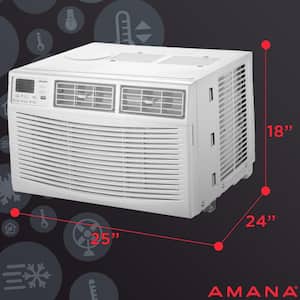 18,000 BTU 230V Window AC w/ Remote for Rooms up to 1000 sq.ft 24-Hour Timer 3-Speed Auto-Restart Digital Display ​White