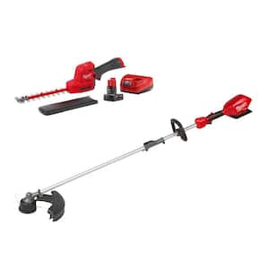 M12 FUEL 8 in. 12V Lithium-Ion Brushless Cordless Hedge Trimmer Kit with M18 FUEL QUIK-LOK String Trimmer (2-Tool)
