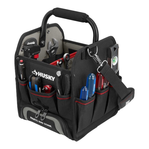 Husky 10 in. Tool Tote with Integrated Parts Bin Zone 526-316 - The ...