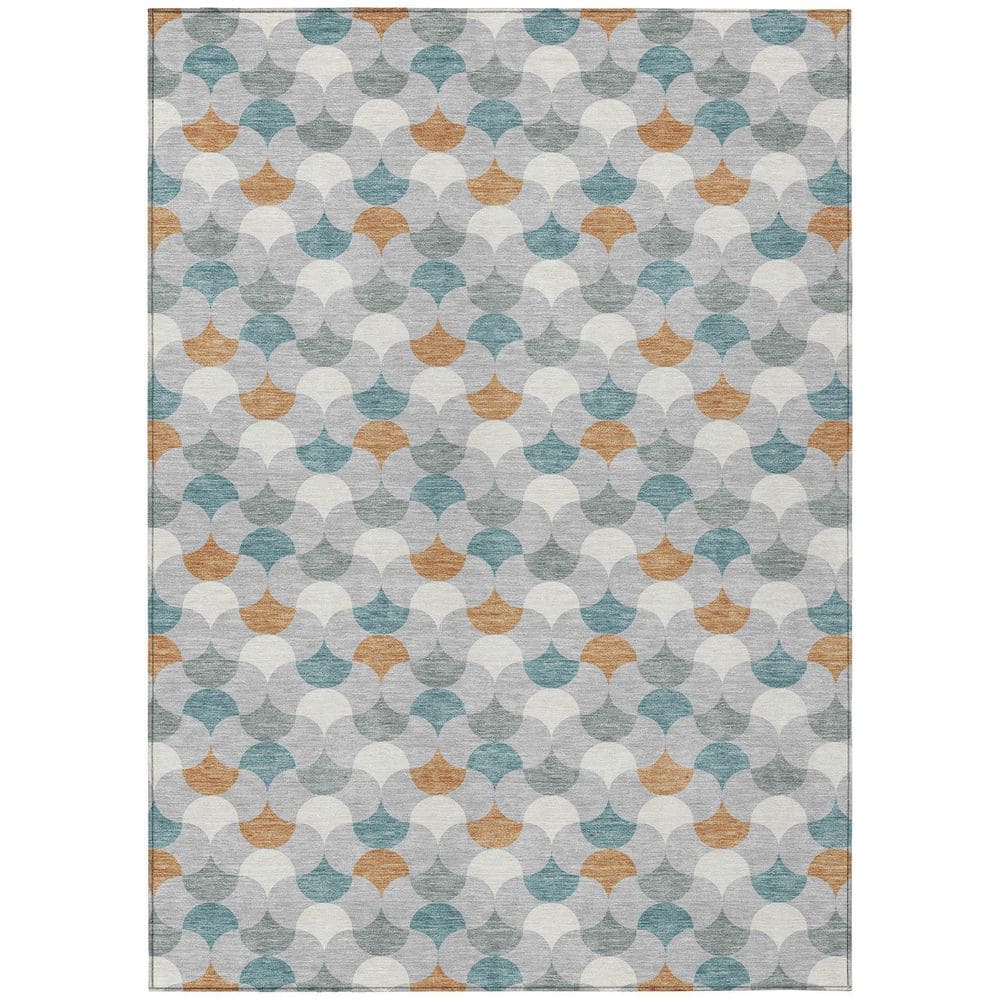 Chantille Machine Washable Indoor/Outdoor Abstract ACN2568 Silver 3 ft. x 4 ft. Area Rug price history on PriceWatchPro