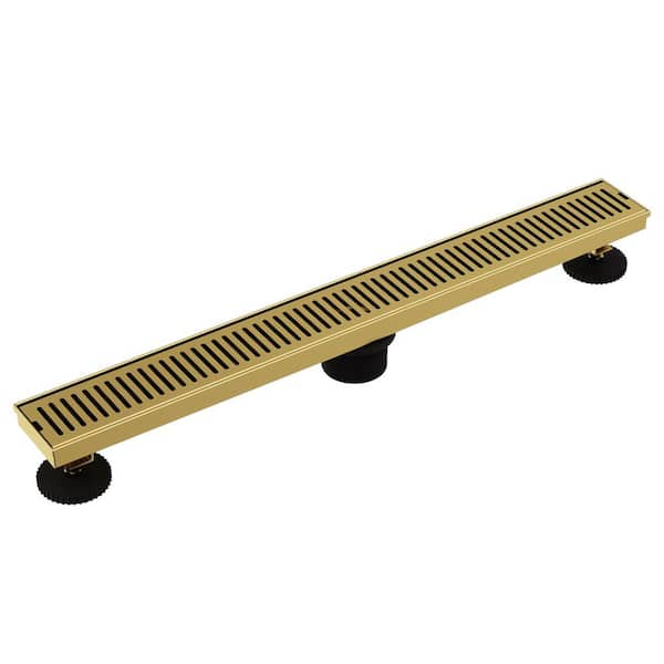 VIGO Elan 24 in Linear Shower Drain in Matte Brushed Gold