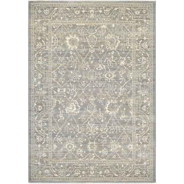 Couristan Everest Persian Arabesque Charcoal-Ivory 2 ft. x 4 ft. Area Rug