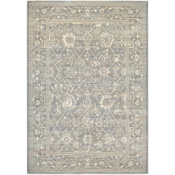 Everest Persian Arabesque Charcoal-Ivory 8 ft. x 11 ft. Area Rug