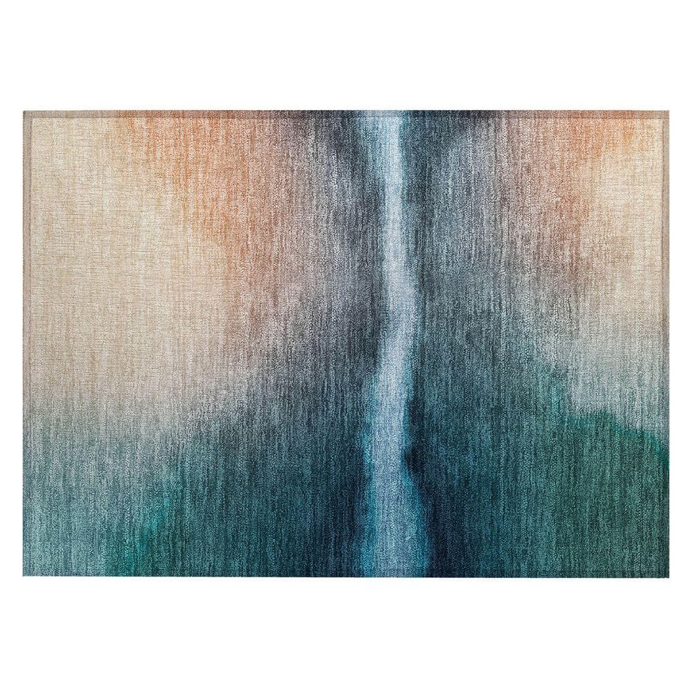 Chantille Machine Washable Indoor/Outdoor Abstract ACN2419 Teal 2 ft. x 3 ft. Accent Rug price history on PriceWatchPro