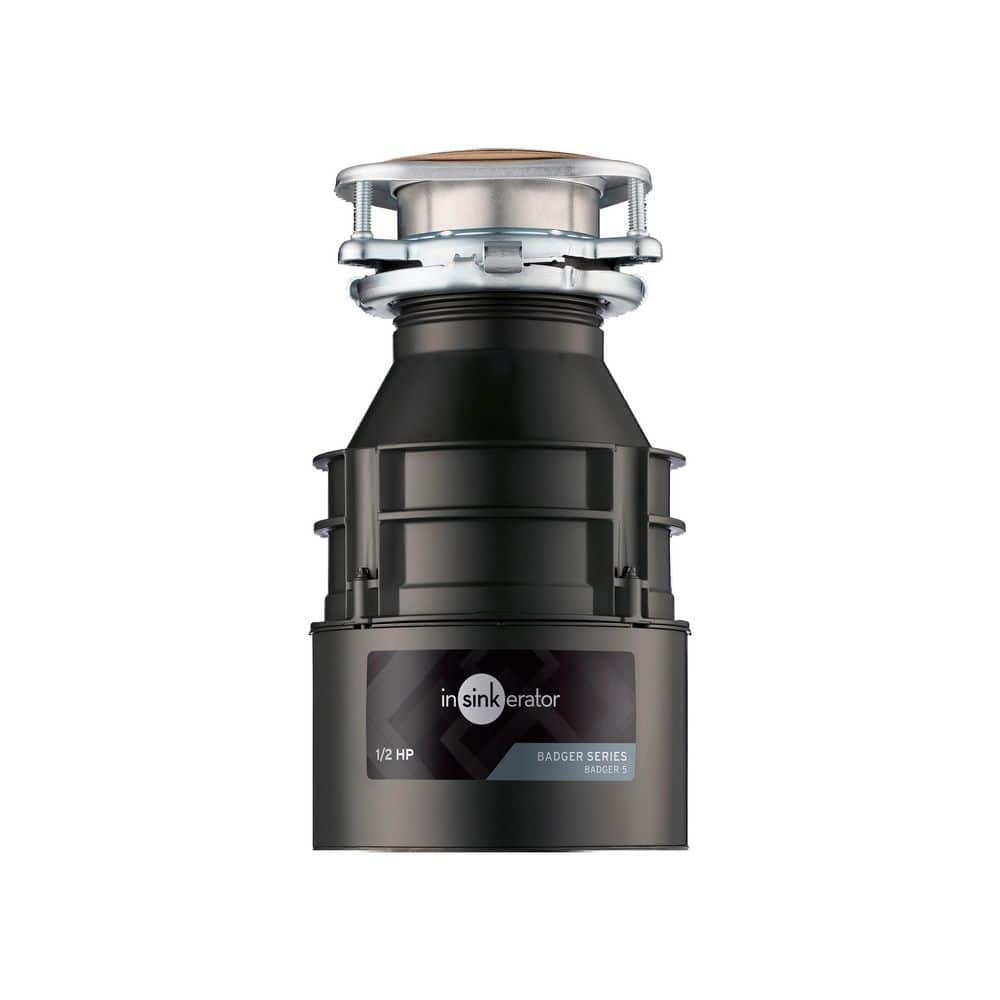 Badger Series 1/2 HP Continuous Feed Garbage Disposal in Gray Enamel