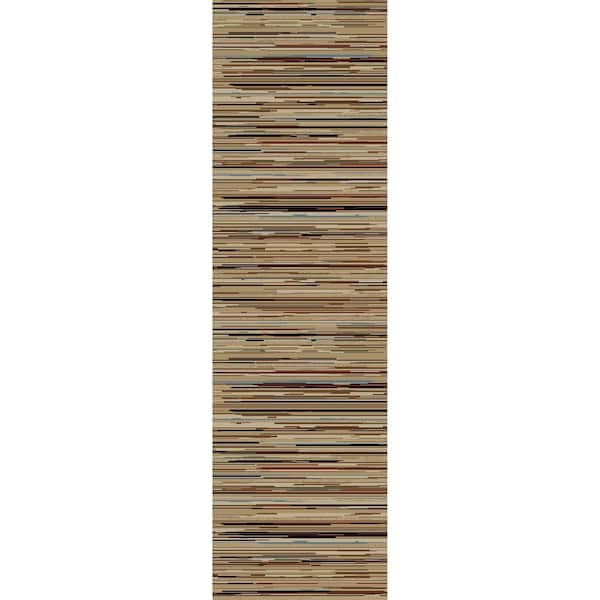 Concord Global Trading Jewel Striation Stripes Multi 2 ft. x 8 ft. Runner Rug