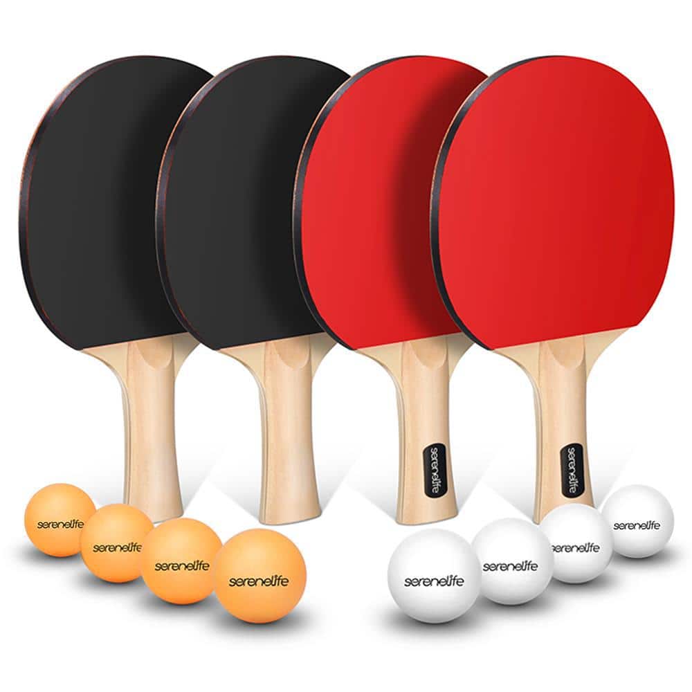 SereneLife Ping Pong Paddle Set SLPPRAC - The Home Depot