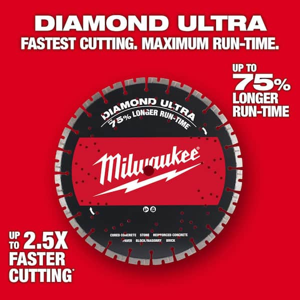 Milwaukee 14 in. Diamond Ultra Segmented Blade 49-93-7540 - The