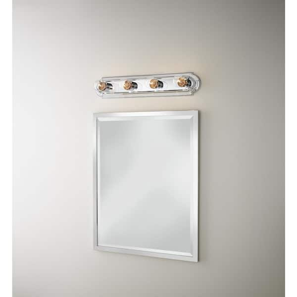 24 in. 4-Light Chrome Vanity Light