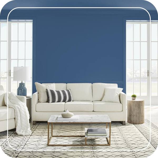 BEHR PREMIUM PLUS 8 oz. #M520-7 Admiral Blue Flat Interior