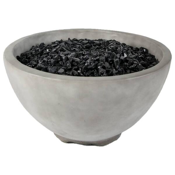 Bluegrass Living 28 in. Edinburgh MGO Propane Fire Pit Table with Glass Beads and Cover