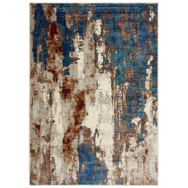 Lagos Collection Passion 2x7 Modern Abstract Polypropylene Area Rug