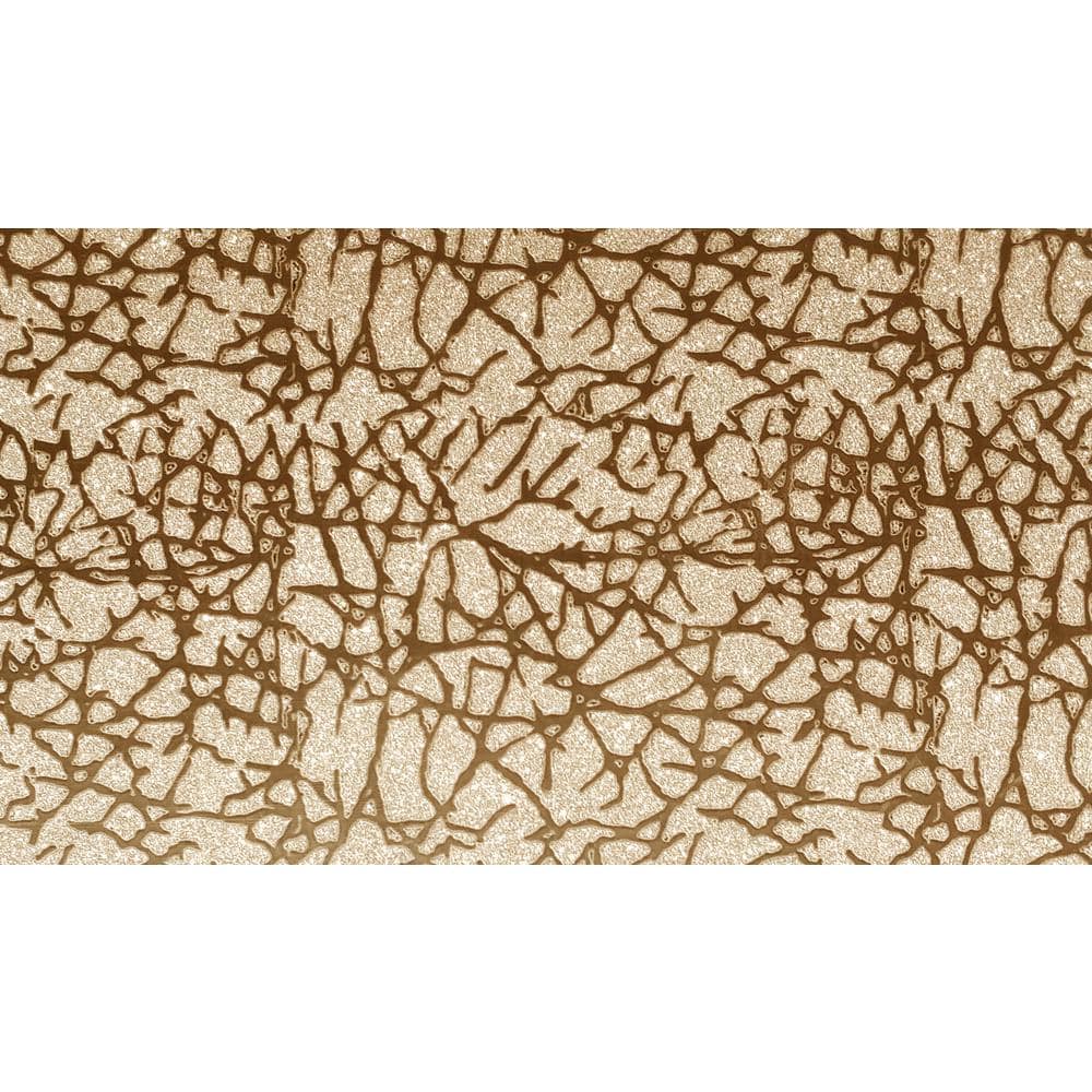 Cracks Tawny Brown on MeriGold Vinyl Strippable Roll (Covers 26.6 sq. ft.)
