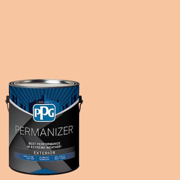 PERMANIZER 1 gal. PPG1197-4 Shrimp Toast Flat Exterior Paint