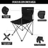 Tidoin Black Folding Tripod Camping Stool Chair DHS-YDW1-207 - The Home  Depot