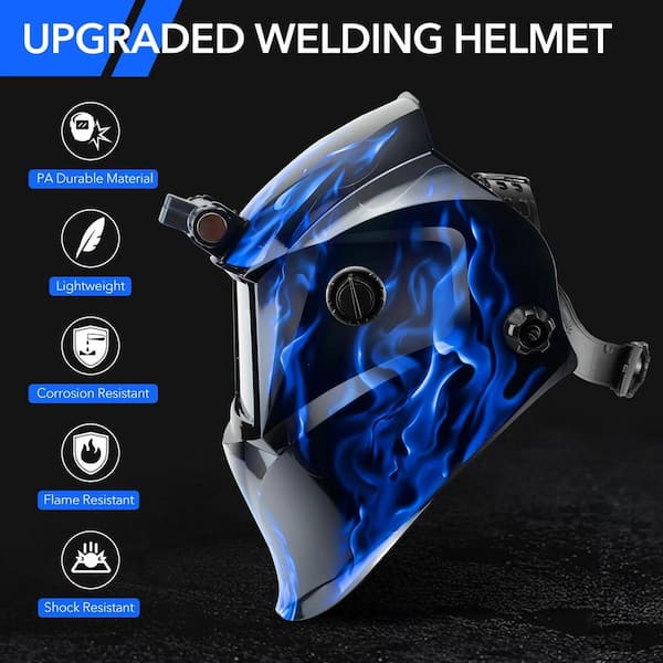 True Color Auto-Darkening Welding Hood with LED Light and Grinding