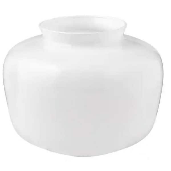 4.8 in. White Schoolhouse Shade with 3-1/4 in. Fitter Size