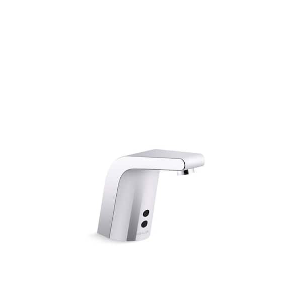 Sculpted Touchless Single-Hole Bathroom Sink Faucet With Stationary Spout In Polished Chrome