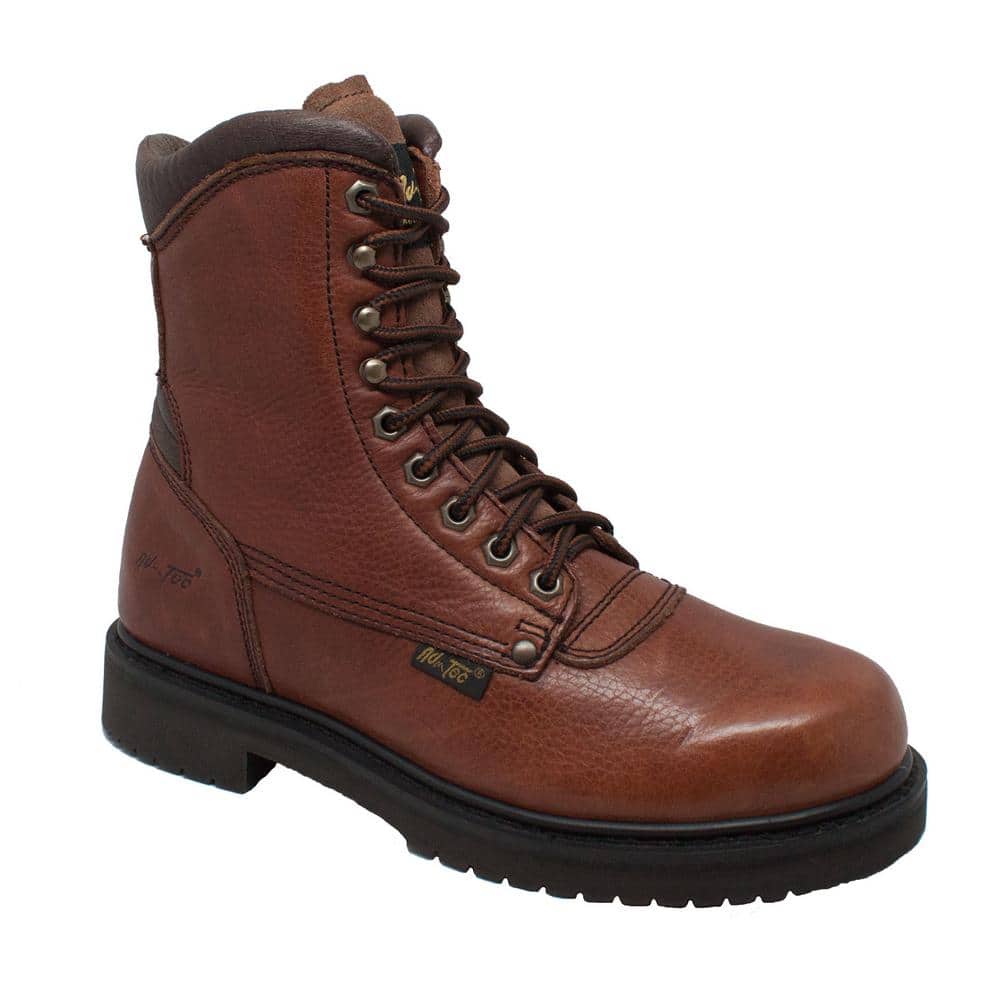 Adtec Men's Tumbled 8'' Work Boots - Soft Toe - Brown Size 11.5(W) 1623 ...
