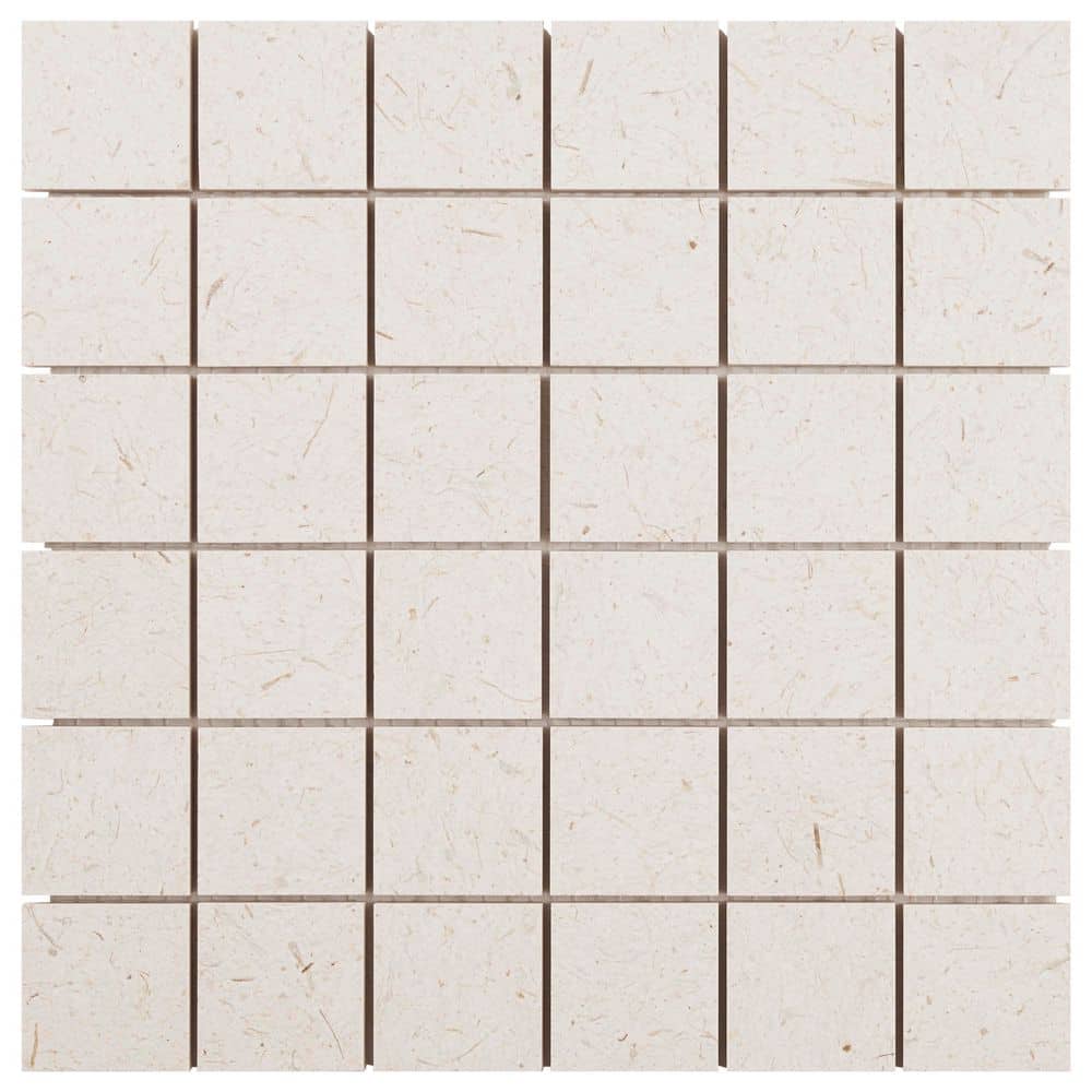 Illume Cream 4 in. x 0.35 in. Limestone Look Matte Porcelain Mosaic Floor and Wall Tile Sample price history on PriceWatchPro