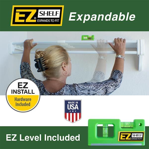 EZ Shelf Expandable DIY Closet Shelf & Rod 28 in - 48 in W
