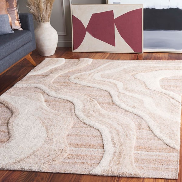 Vermont 5 ft. x 8 ft. Ivory Abstract Area Rug